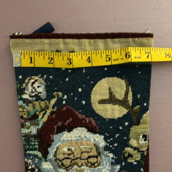 Greenbrier International Tapestry Santa’s Sleigh Christmas and Snowman Stockings - Picture 5 of 5